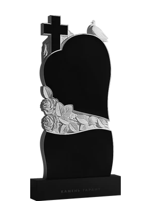 Памятник с символической композицией и резьбой роз